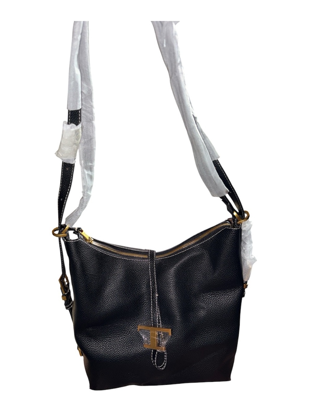 Classic Black Leather Crossbody Bag - Timeless Everyday Carry